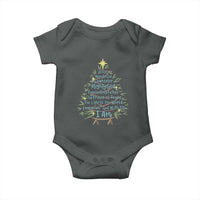 Jesus Names Christmas Tree Baby Onesie Christian Bible Verse Xmas - Wonder Print Shop