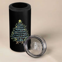Jesus Names Christmas Tree 4 in 1 Can Cooler Tumbler Christian Bible Verse Xmas - Wonder Print Shop