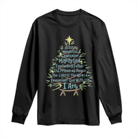 Jesus Names Christmas Tree Long Sleeve Shirt Christian Bible Verse Xmas - Wonder Print Shop