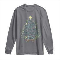 Jesus Names Christmas Tree Long Sleeve Shirt Christian Bible Verse Xmas - Wonder Print Shop