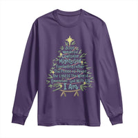 Jesus Names Christmas Tree Long Sleeve Shirt Christian Bible Verse Xmas - Wonder Print Shop