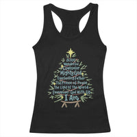 Jesus Names Christmas Tree Racerback Tank Top Christian Bible Verse Xmas - Wonder Print Shop