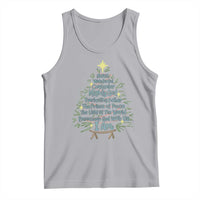 Jesus Names Christmas Tree Tank Top Christian Bible Verse Xmas - Wonder Print Shop