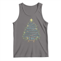 Jesus Names Christmas Tree Tank Top Christian Bible Verse Xmas - Wonder Print Shop