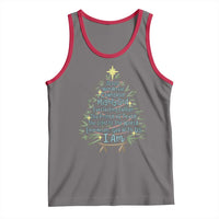 Jesus Names Christmas Tree Tank Top Christian Bible Verse Xmas - Wonder Print Shop