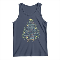 Jesus Names Christmas Tree Tank Top Christian Bible Verse Xmas - Wonder Print Shop