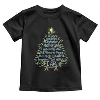 Jesus Names Christmas Tree Toddler T Shirt Christian Bible Verse Xmas - Wonder Print Shop