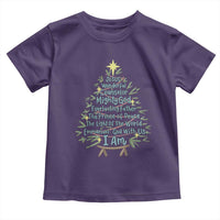 Jesus Names Christmas Tree Toddler T Shirt Christian Bible Verse Xmas - Wonder Print Shop