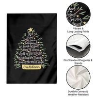Christmas Christian Garden Flag Jesus Names Tree Religious Faith - Wonder Print Shop