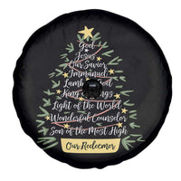 Christmas Christian Spare Tire Cover Jesus Names Tree Religious Faith - Wonder Print Shop