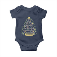 Christmas Christian Baby Onesie Jesus Names Tree Religious Faith - Wonder Print Shop