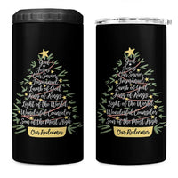 Christmas Christian 4 in 1 Can Cooler Tumbler Jesus Names Tree Religious Faith - Wonder Print Shop