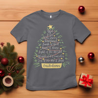 Christmas Christian T Shirt Jesus Names Tree Religious Faith - Wonder Print Shop