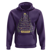 Christmas Christian Hoodie Jesus Names Tree Religious Faith - Wonder Print Shop