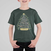Christmas Christian T Shirt For Kid Jesus Names Tree Religious Faith - Wonder Print Shop