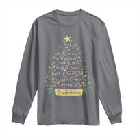 Christmas Christian Long Sleeve Shirt Jesus Names Tree Religious Faith - Wonder Print Shop