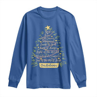 Christmas Christian Long Sleeve Shirt Jesus Names Tree Religious Faith - Wonder Print Shop