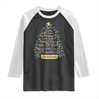 Christmas Christian Raglan Shirt Jesus Names Tree Religious Faith - Wonder Print Shop