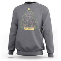 Christmas Christian Sweatshirt Jesus Names Tree Religious Faith - Wonder Print Shop