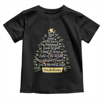 Christmas Christian Toddler T Shirt Jesus Names Tree Religious Faith - Wonder Print Shop