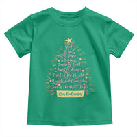 Christmas Christian Toddler T Shirt Jesus Names Tree Religious Faith - Wonder Print Shop