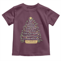 Christmas Christian Toddler T Shirt Jesus Names Tree Religious Faith - Wonder Print Shop