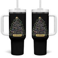 Christmas Christian Tumbler With Handle Jesus Names Tree Religious Faith - Wonder Print Shop