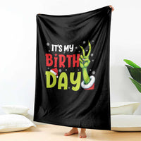 It's My Birthday Christmas Throw Blanket Funny Bday Xmas - Wonder Print Shop