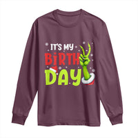 It's My Birthday Christmas Long Sleeve Shirt Funny Bday Xmas - Wonder Print Shop
