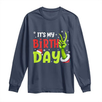 It's My Birthday Christmas Long Sleeve Shirt Funny Bday Xmas - Wonder Print Shop