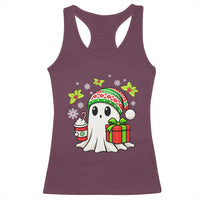 Ghost Santa Christmas Racerback Tank Top Holiday Xmas Halloween - Wonder Print Shop