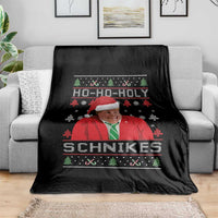 Funny Ugly Christmas Throw Blanket Chris Holy Schnikes Farley - Wonder Print Shop