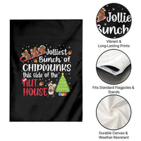 Funny Christmas Garden Flag Jolliest Bunch Of Chipmunks This Side Of The Nut House - Wonder Print Shop