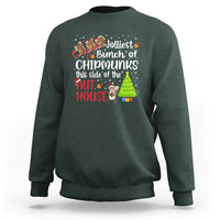 Funny Christmas Sweatshirt Jolliest Bunch Of Chipmunks This Side Of The Nut House - Wonder Print Shop