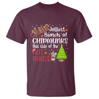 Funny Christmas T Shirt Jolliest Bunch Of Chipmunks This Side Of The Nut House - Wonder Print Shop