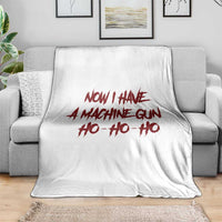 Now I Have A Machine Gun Throw Blanket Funny Retro 90s Movie Jumper - Wonder Print Shop
