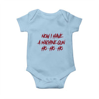 Now I Have A Machine Gun Baby Onesie Funny Retro 90s Movie Jumper - Wonder Print Shop