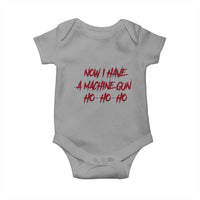 Now I Have A Machine Gun Baby Onesie Funny Retro 90s Movie Jumper - Wonder Print Shop