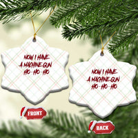 Now I Have A Machine Gun Ceramic Ornament Funny Retro 90s Movie Jumper - Wonder Print Shop