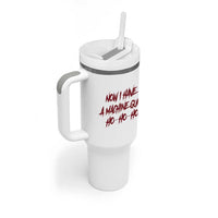 Now I Have A Machine Gun Tumbler With Handle Funny Retro 90s Movie Jumper - Wonder Print Shop