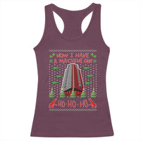 Now I Have A Machine Gun Racerback Tank Top Nakatomi Plaza Christmas Party 1988 Ugly Xmas Gift - Wonder Print Shop