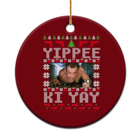 Yippee Ki Yay Ceramic Ornament Funny 80's Movie Xmas Gift Ugly Xmas - Wonder Print Shop