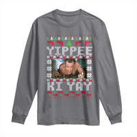 Yippee Ki Yay Long Sleeve Shirt Funny 80's Movie Xmas Gift Ugly Christmas - Wonder Print Shop