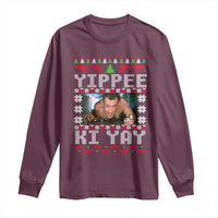 Yippee Ki Yay Long Sleeve Shirt Funny 80's Movie Xmas Gift Ugly Christmas - Wonder Print Shop