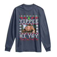 Yippee Ki Yay Long Sleeve Shirt Funny 80's Movie Xmas Gift Ugly Christmas - Wonder Print Shop