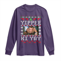 Yippee Ki Yay Long Sleeve Shirt Funny 80's Movie Xmas Gift Ugly Christmas - Wonder Print Shop