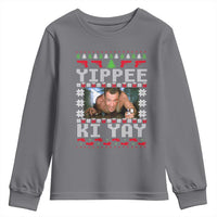 Yippee Ki Yay Youth Sweatshirt Funny 80's Movie Xmas Gift Ugly Christmas - Wonder Print Shop