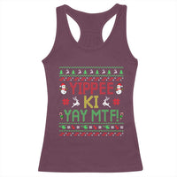 Yippee Ki Yay Racerback Tank Top 80's Movie Xmas Gift Ugly Christmas - Wonder Print Shop