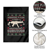 Nakatomi Plaza Christmas Party Garden Flag Funny 80's Die Movie 1988 Ugly Christmas - Wonder Print Shop