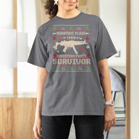 Nakatomi Plaza Christmas Party T Shirt For Women Funny 80's Die Movie 1988 Ugly Christmas - Wonder Print Shop